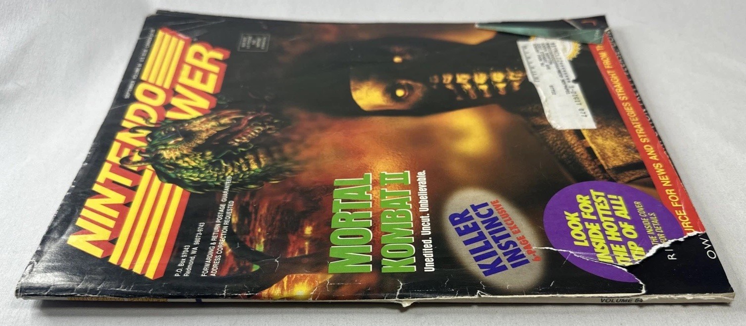 Nintendo Power #64 Mortal Kombat II 2 With Donkey Kong Poster + Cards 1994