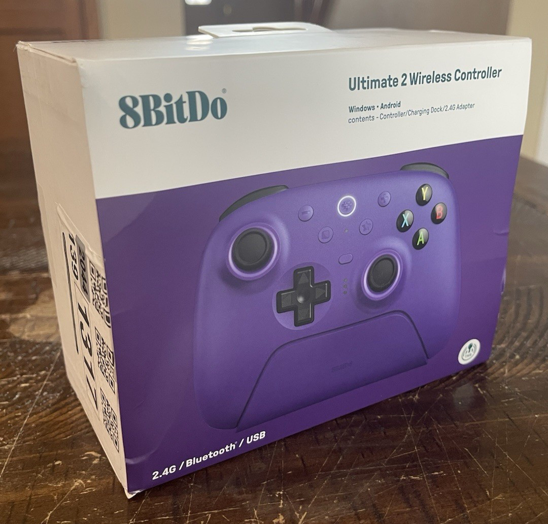 8BitDo Ultimate 2 Wireless Controller/Charging Dock for Windows/Android – Purple