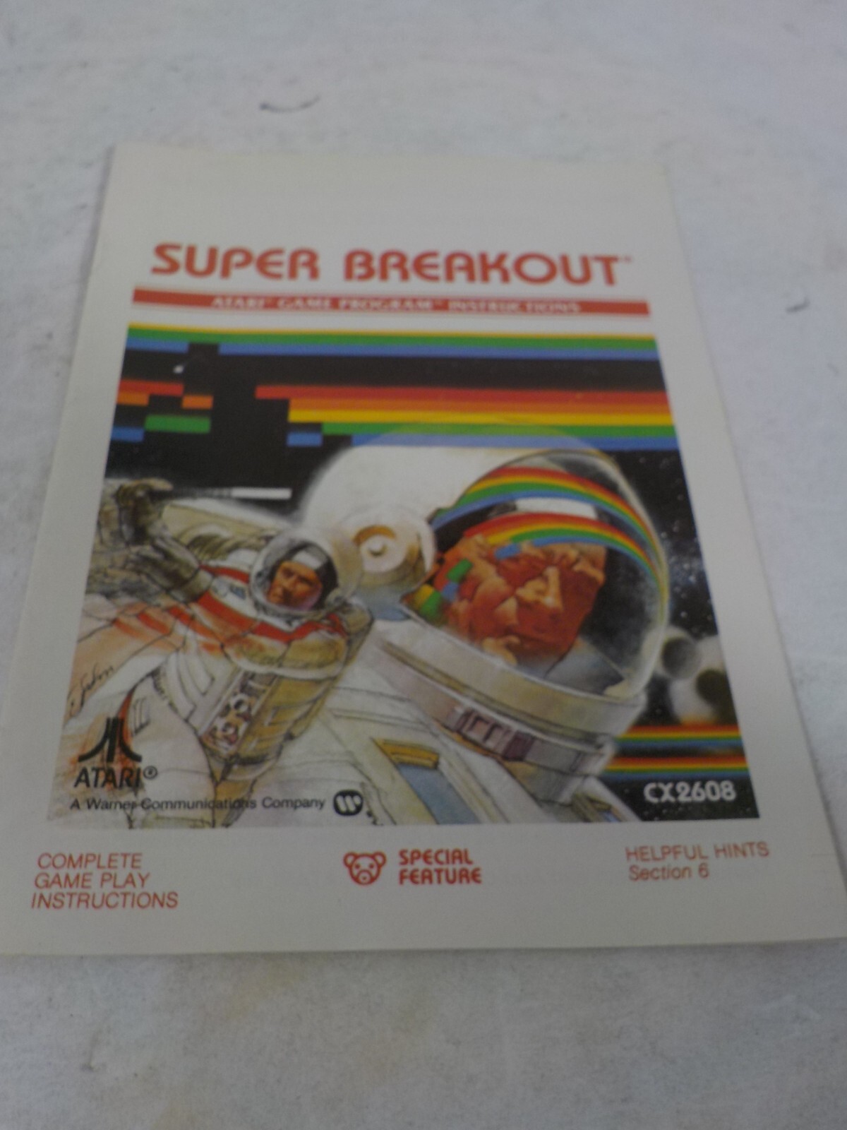 N A129 Atari 2600 Game w/ Manual Lot Breakout & Super Breakout