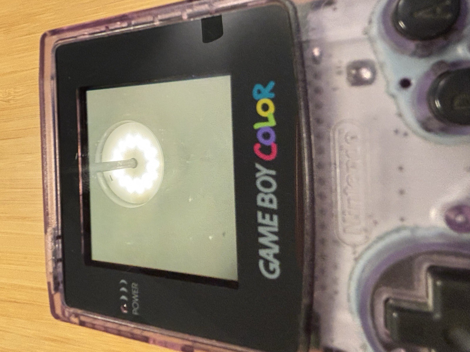 Nintendo Game Boy Color CGB-001 Atomic Purple Clear NTSC-U/C Color Screen