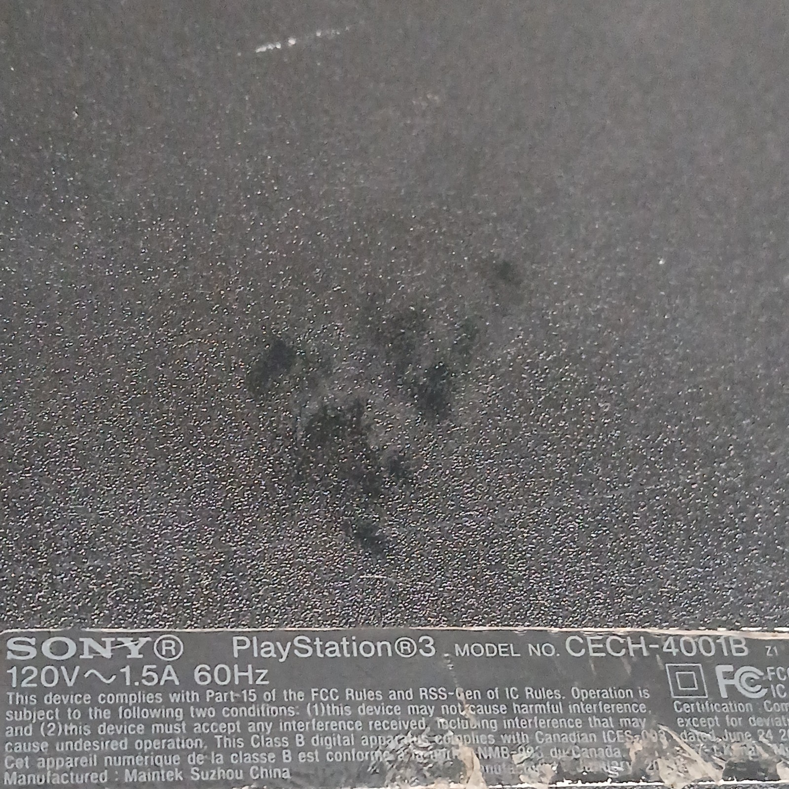 Sony PlayStation 3 PS3 Super Slim cech 4001B Black Console 2 Controllers