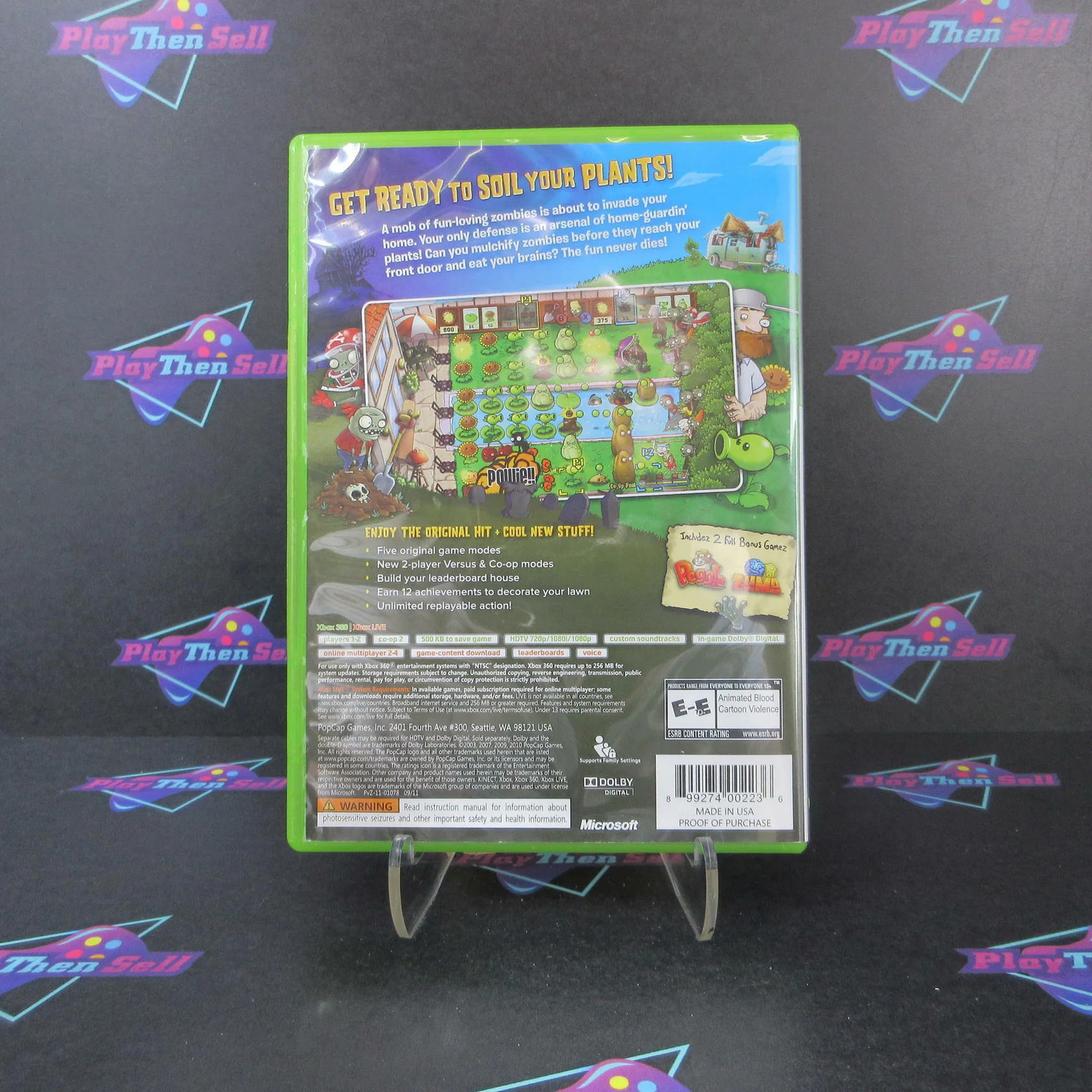 Plants vs Zombies Xbox 360 PH – Very Good – 1 Year Warranty
