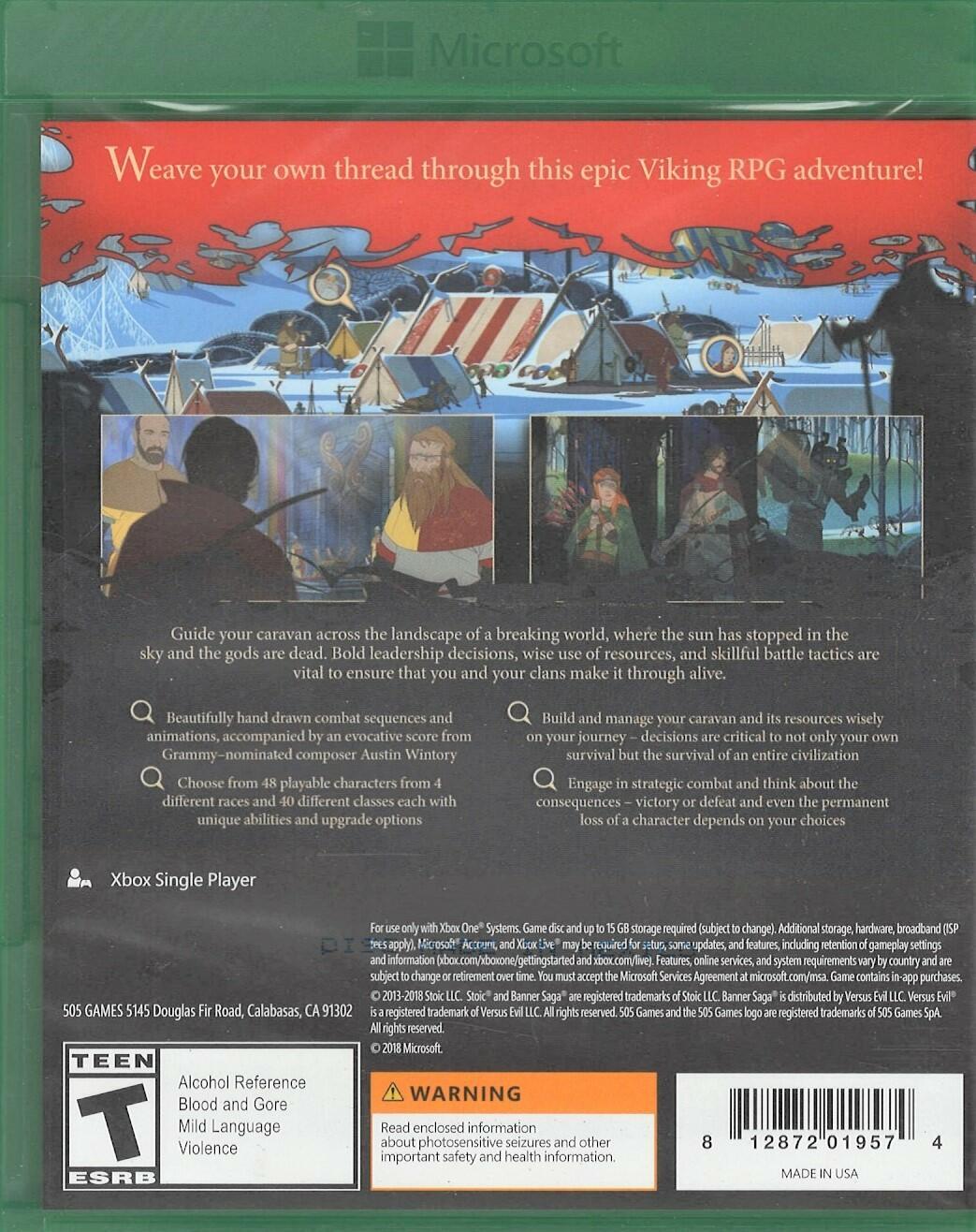Banner Saga Trilogy Bonus Edition Xbox One (Brand New Factory Sealed US Version)