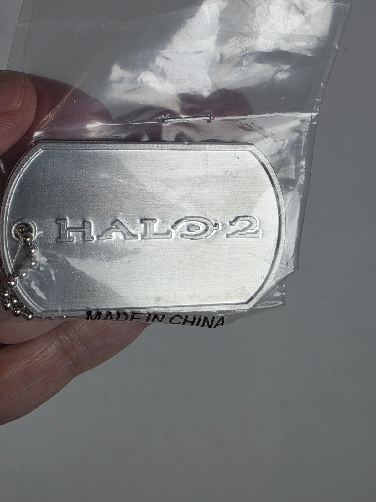 Rare HALO 2 Game Dog Tag UNC Master Chief 2005 Microsoft Corp Bungie XBOX L16