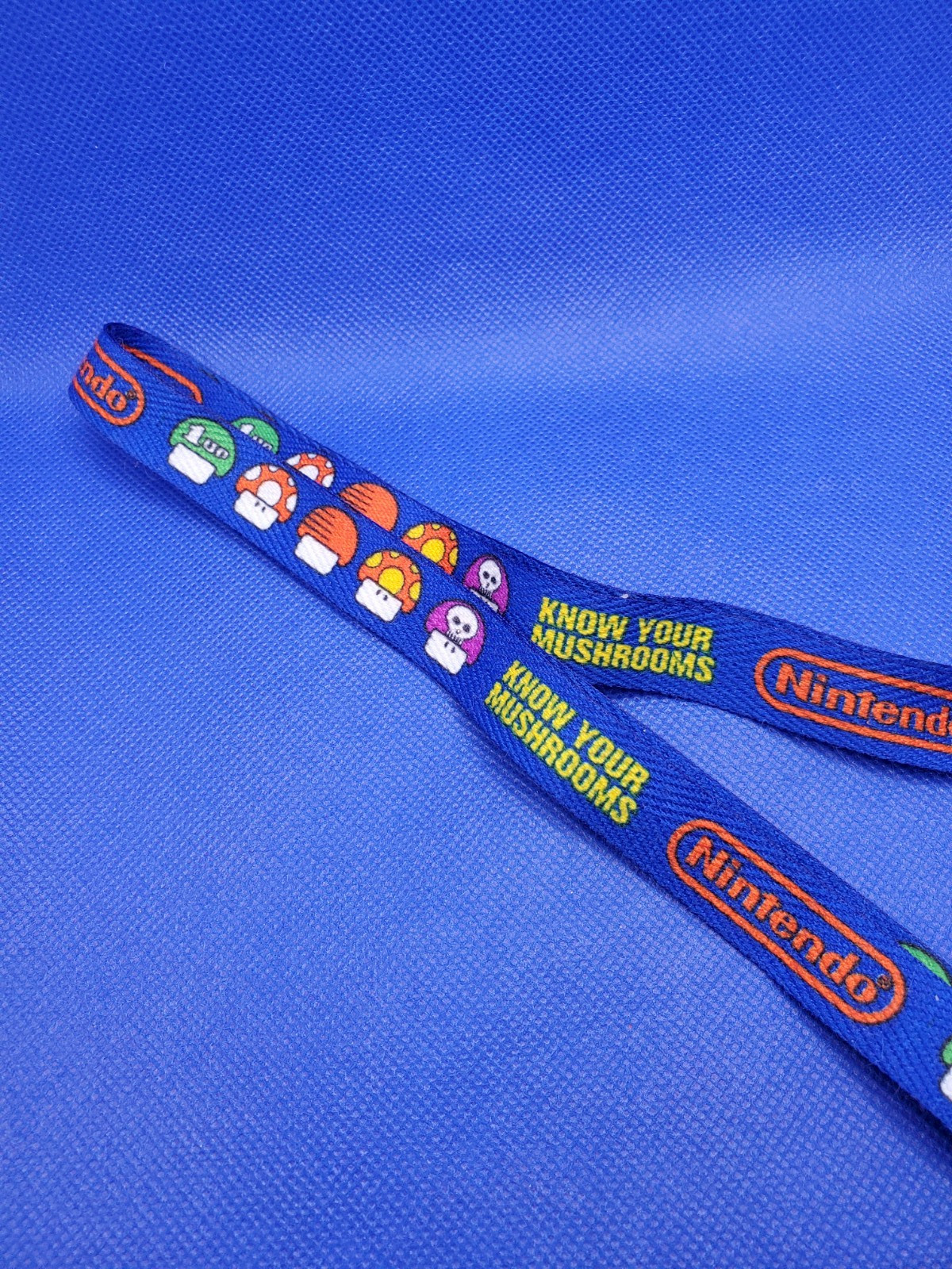 Blue Super Mario Bros Shoelace Know Your Mushrooms Hot Topic Replacement ONE