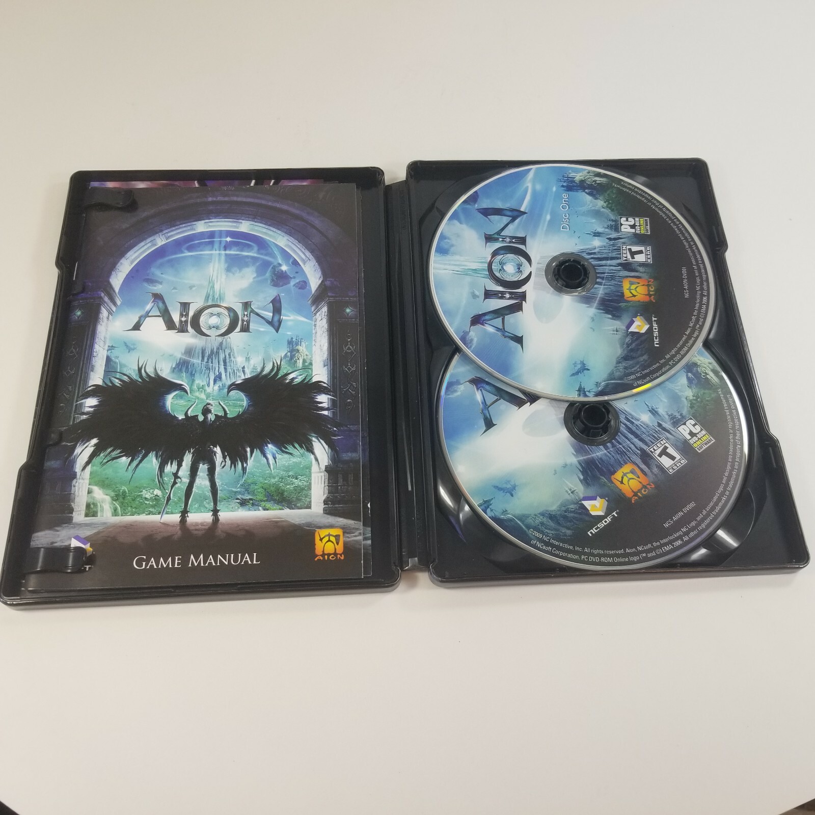 Aion (PC DVD-Rom, 2009, 2-Discs) Steelbook Edition Complete w/Game manual !