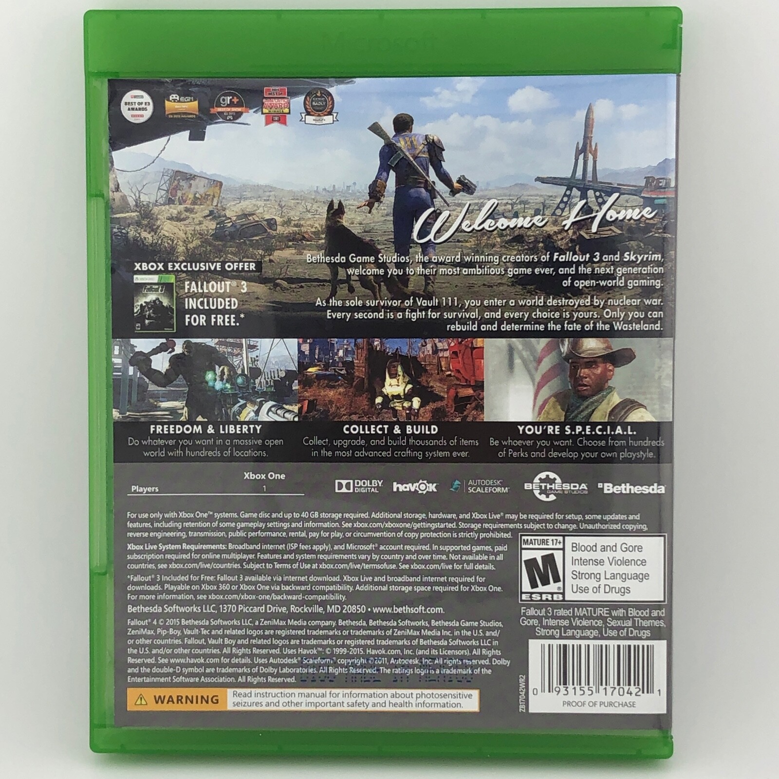 Fallout 4 (Microsoft Xbox One, 2015) Tested Working