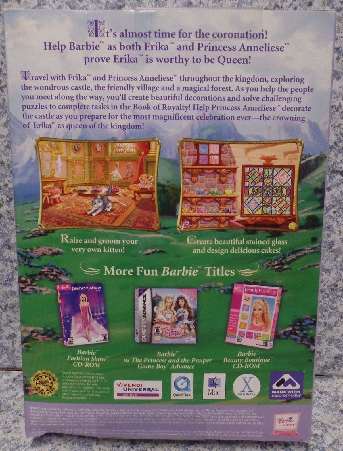 Video Game PC Barbie As The Princess And The Pauper #5 NEW see pics