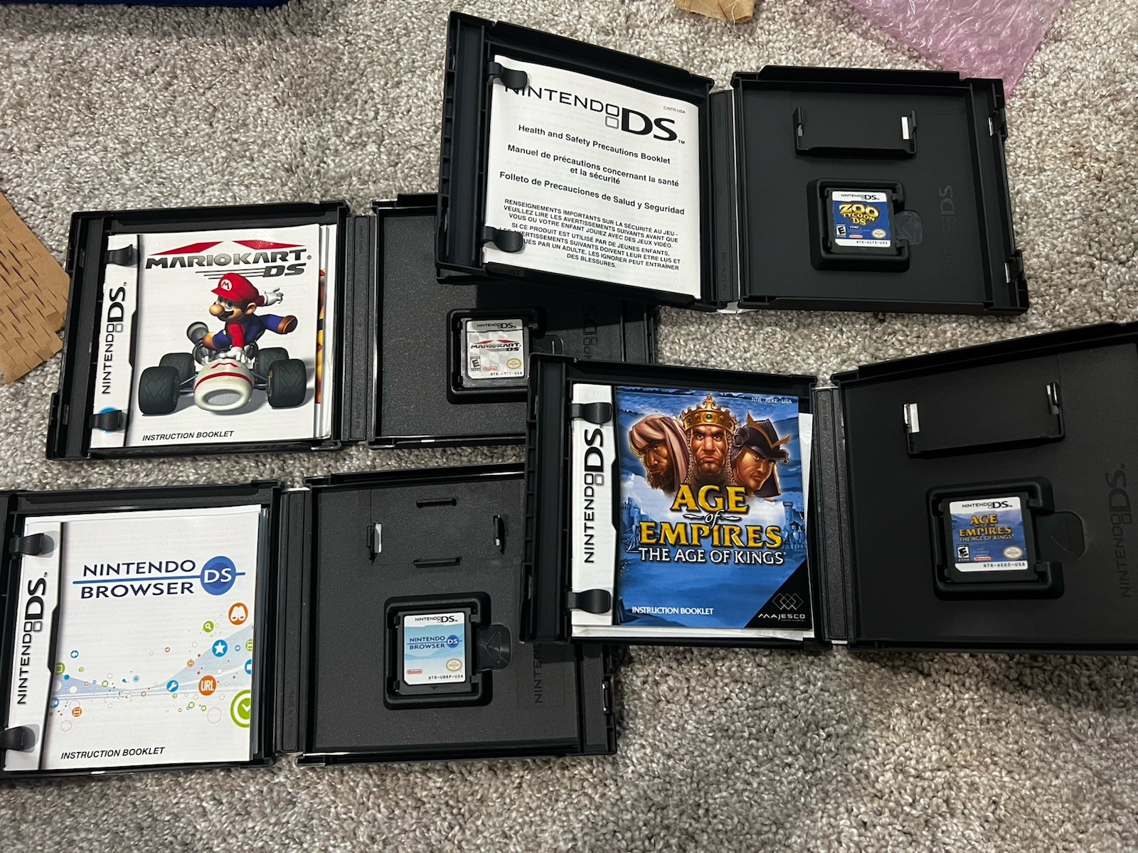 Nintendo DS Games lot! Mario Kart Age Of Empires Zoo Tycoon Nintendo Ds Browser