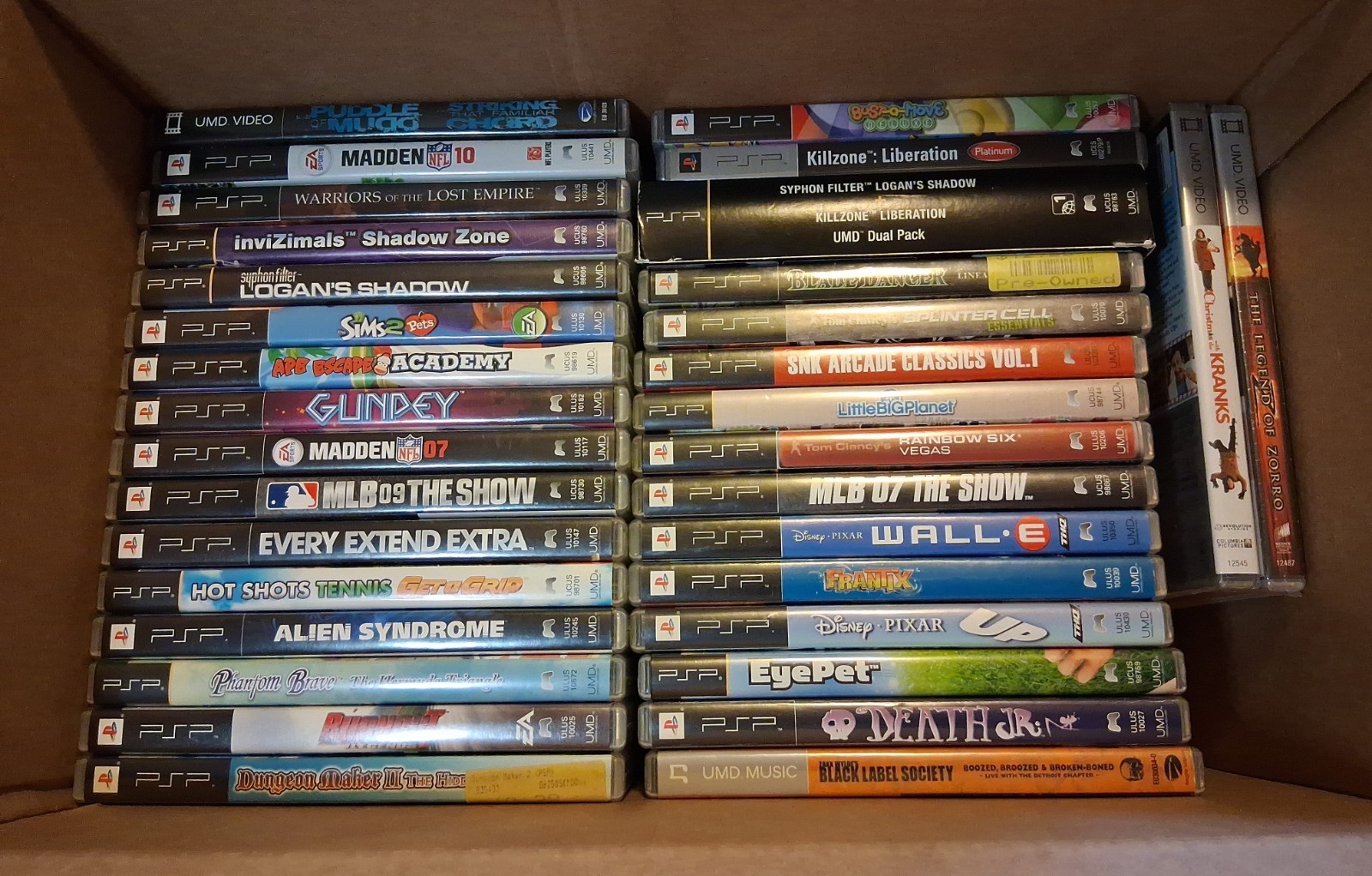 PSP UMD Game/Movie/Music Lot+ Extras RPG Racing Puzzle Arcade See Pics/Descript