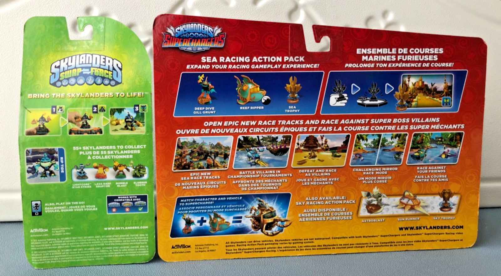 Skylanders SuperChargers Sea Racing Pack Gill Grunt Reef Ripper Sealed + Riptide