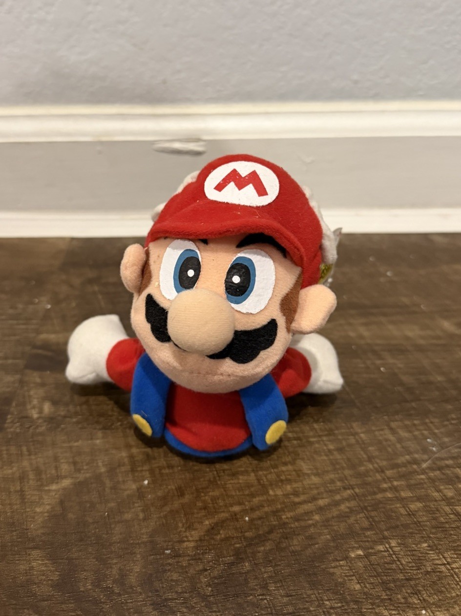 Vintage Nintendo 64 Mario Wing Cap Beanbag Plush Doll (BD&A, 1997)