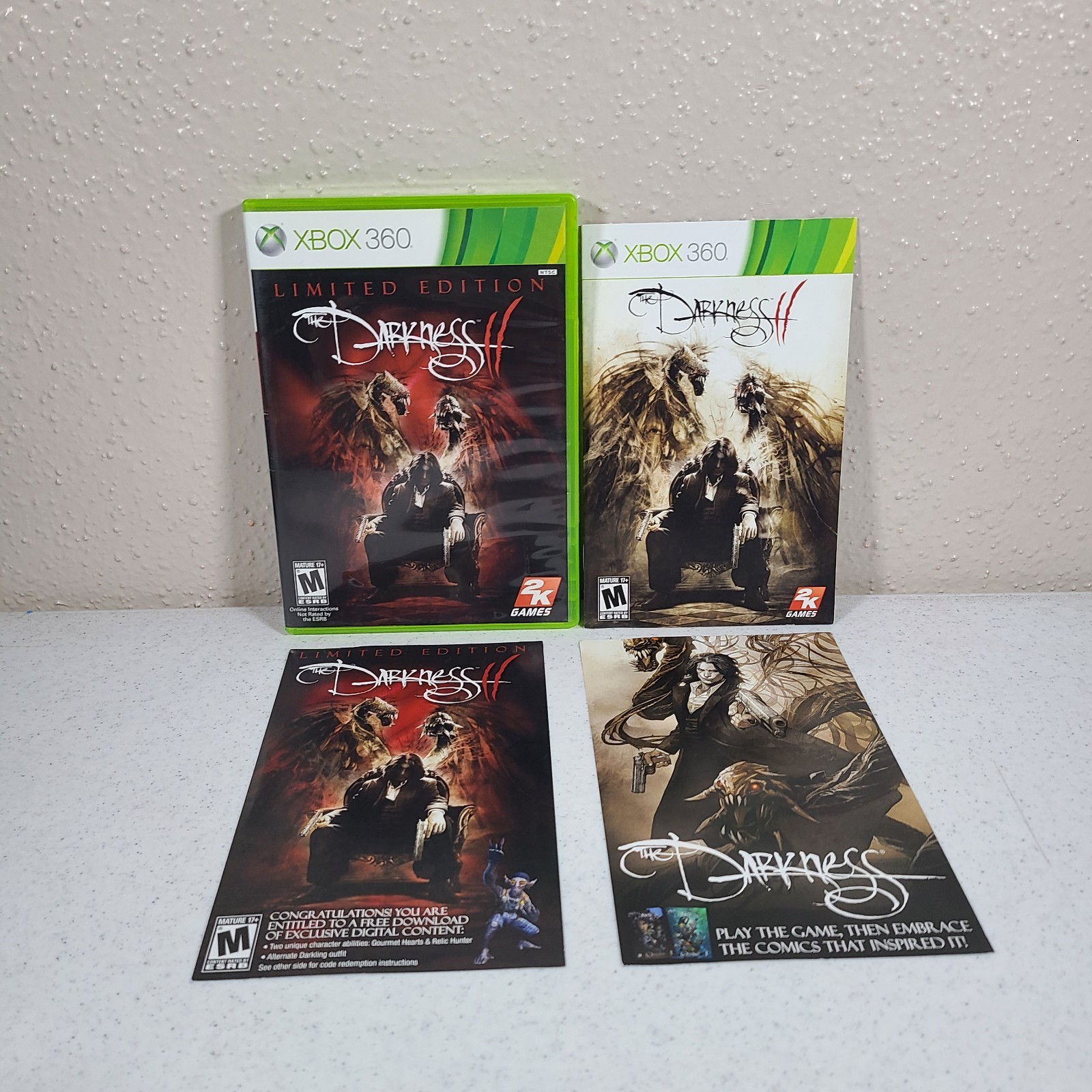 The Darkness II 2 Limited Edition (Microsoft Xbox 360, 2012) CIB Tested Working