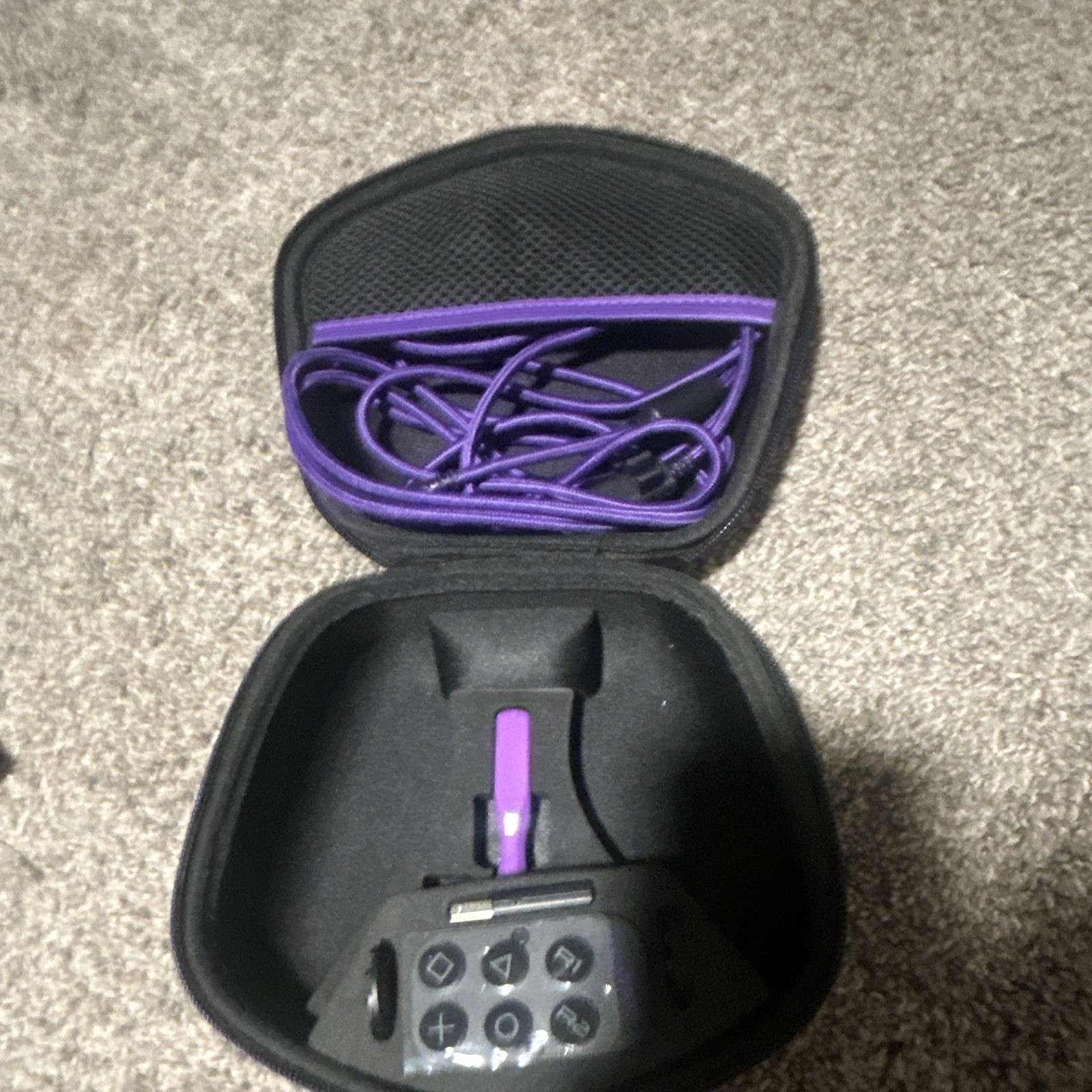 Wired USB Pro PC Game Controller, Black/Purple 10ft Cable with Carrying Case