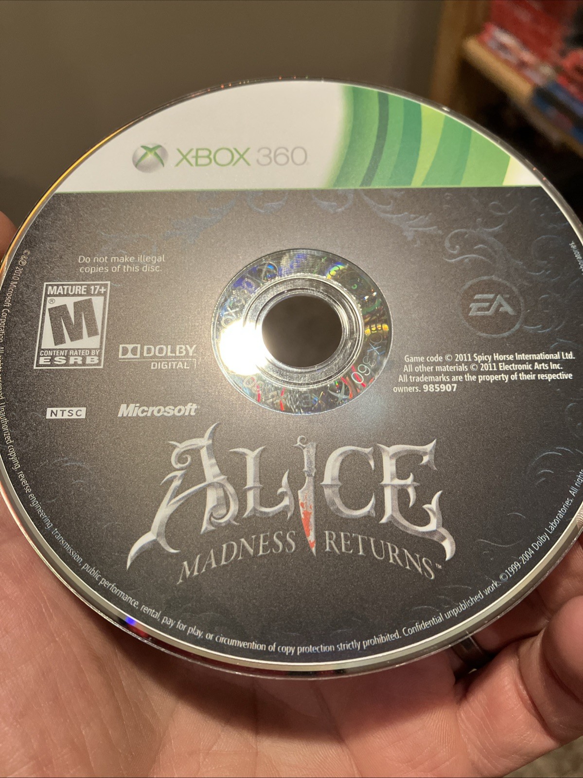 Alice: Madness Returns Xbox 360 CIB Complete W/ Manual & Insert Tested