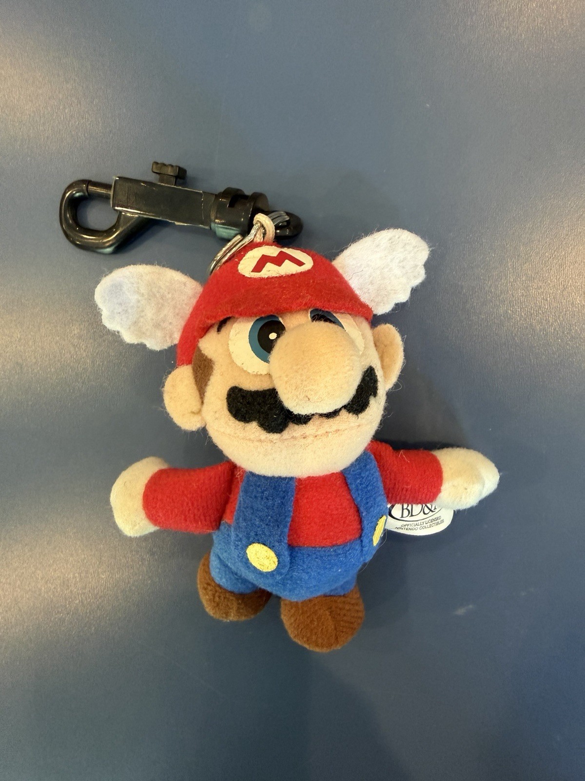 Vtg SUPER MARIO 6 INCH WING CAP FLYING PLUSH TOY BD&A 1997 BEAN BAG Keychain