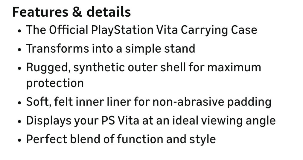 New – SONY Official PS VITA Protective Case & Stand OEM PLAYSTATION Series 1000