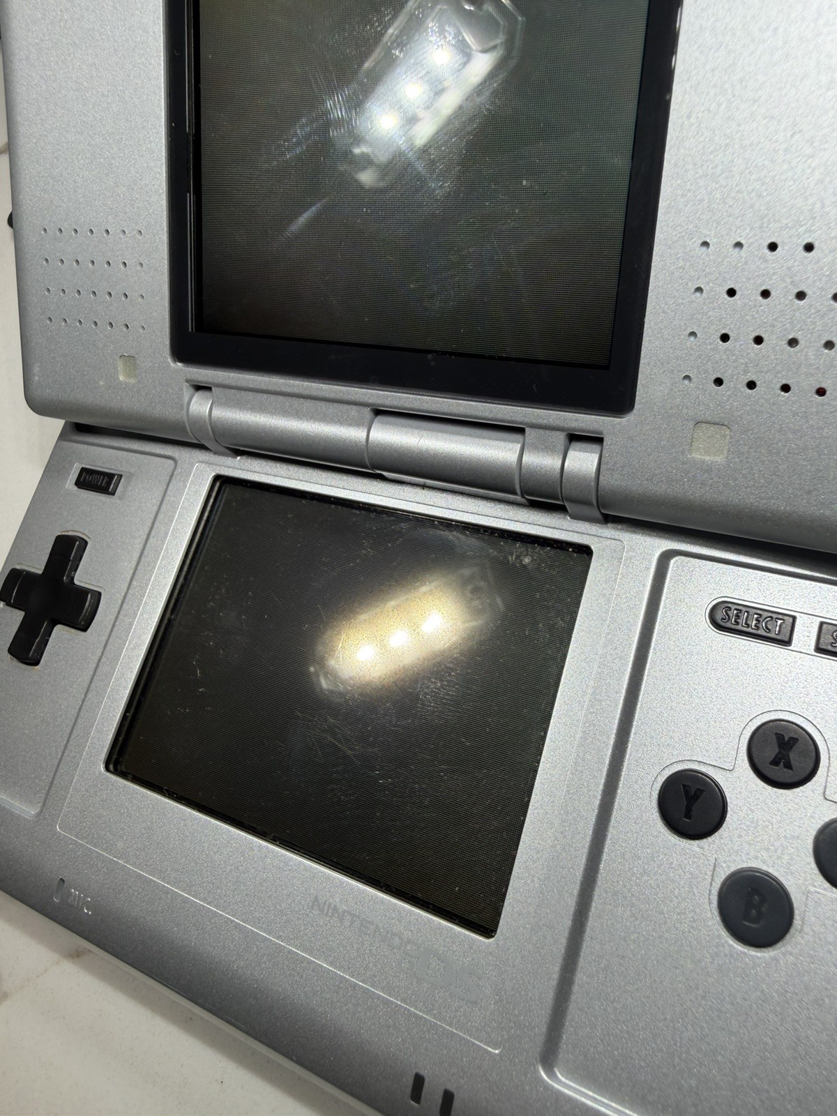 Nintendo DS Original Platinum Silver + DS Lite Black + Mario Games + Charger Lot