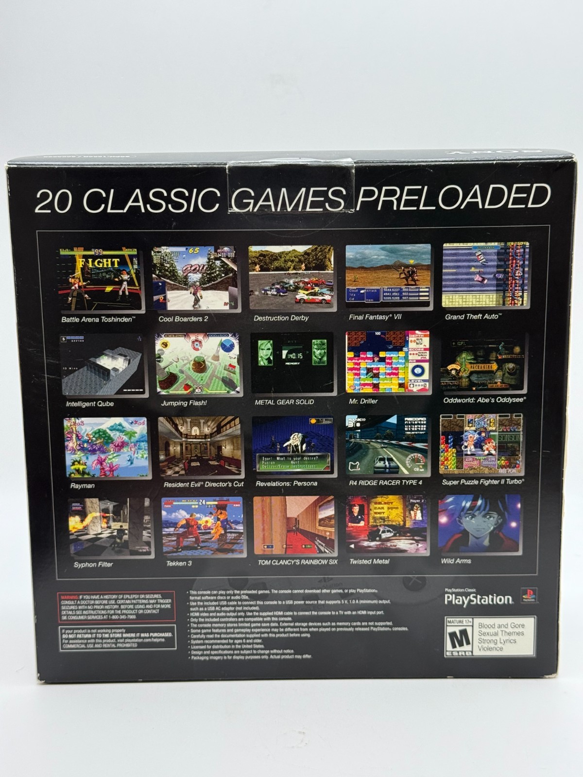 Sony Playstation PS1 Classic Gray Console Edition 20 Games Preloaded AUTHENTIC