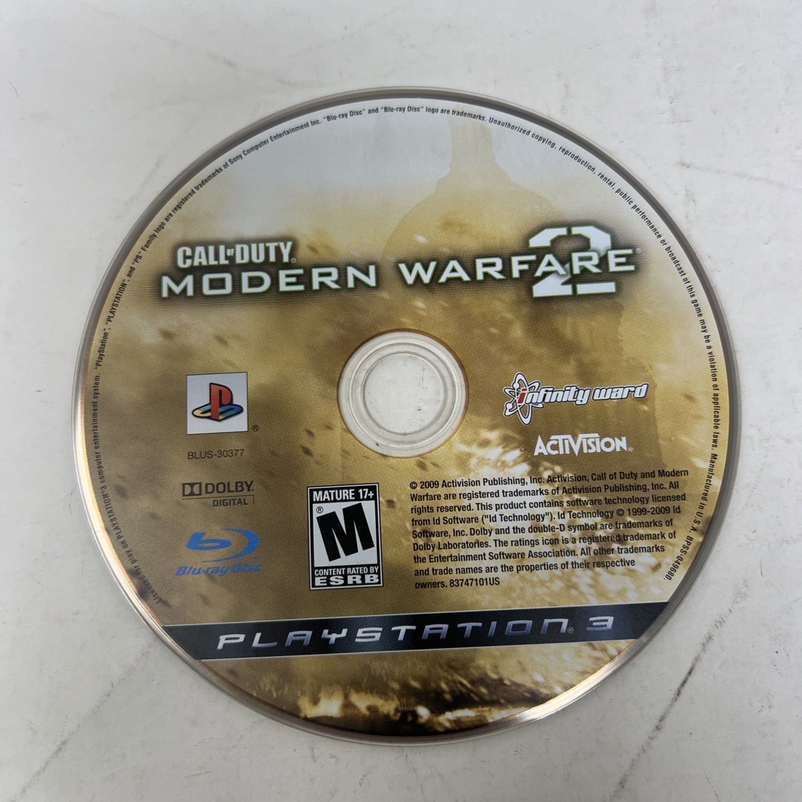 Call of Duty: Modern Warfare 2 (PlayStation 3 PS3) DISC ONLY NO TRACKING (#2599)