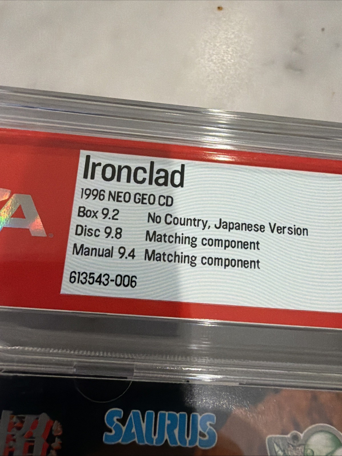 SNK NEO GEO CD CIB Psa 9.4 Brikinger IronClad Super Iron Brikinger Disc 9.8