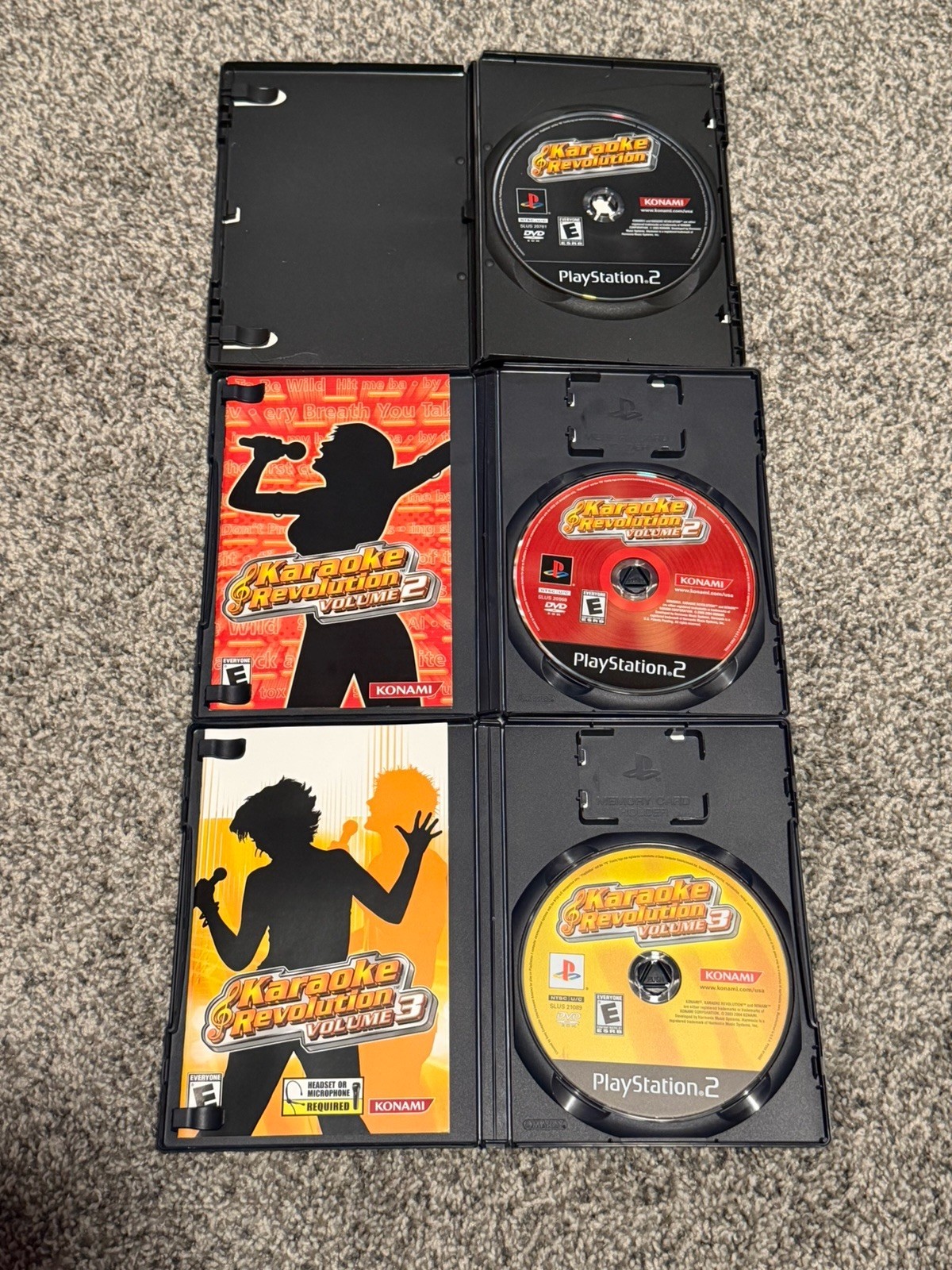 Karaoke Revolution Volume 1 2 3 – Sony Playstation 2 PS2