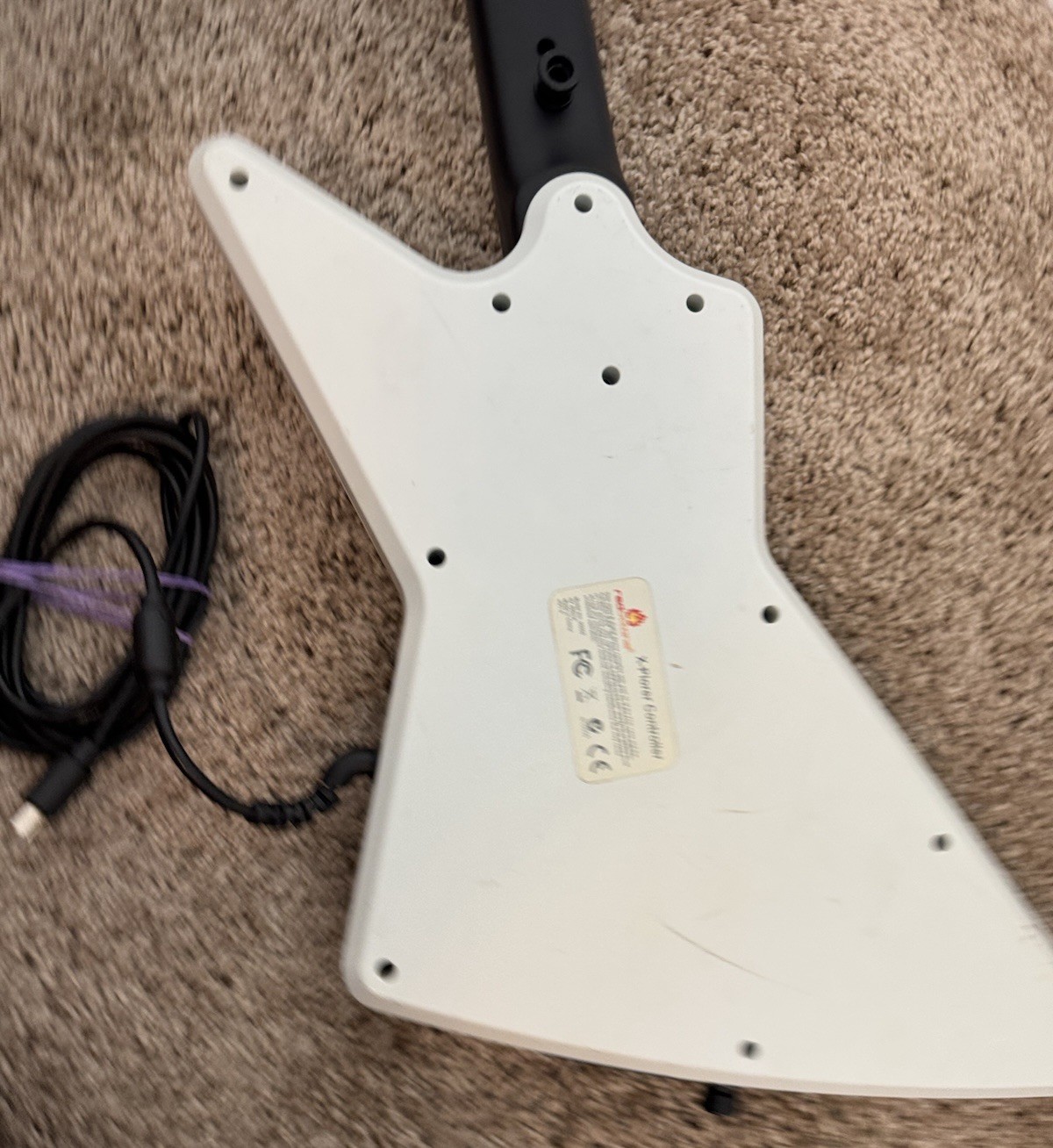 Guitar Hero X-Plorer Wired Guitar (Xbox 360) 95055 RedOctane, Tested & Works!