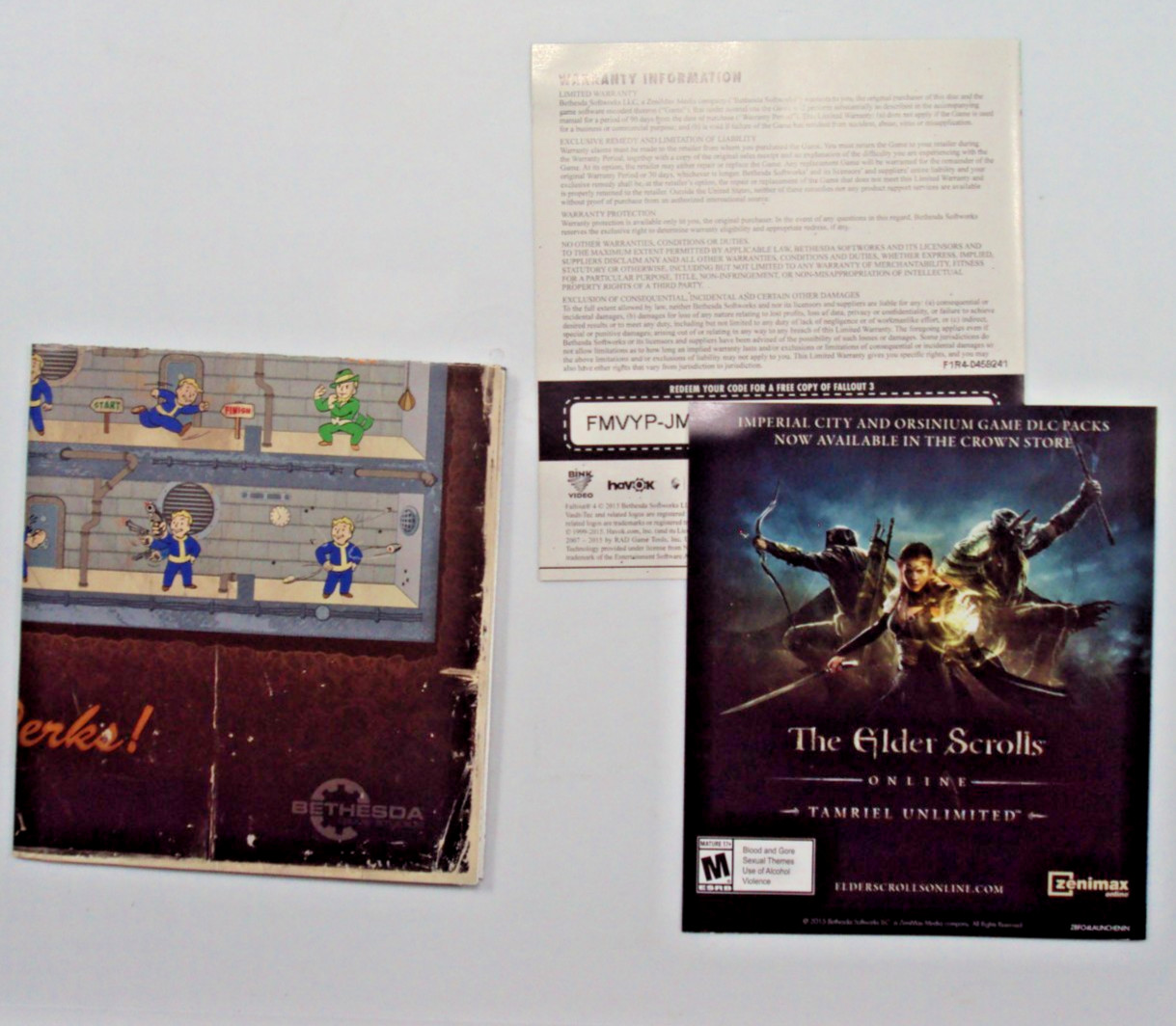 Fallout 4- XBOX One, (Game, inserts, poster) Used, Tested, Free S/H
