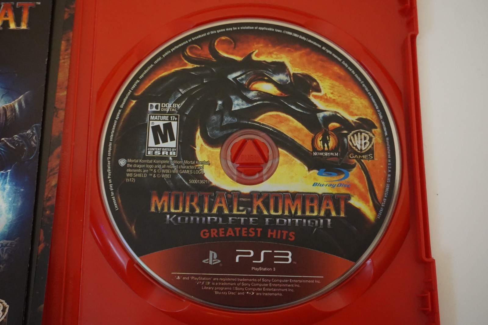 PS3 Mortal Kombat Komplete Edition Greatest Hits with Manual