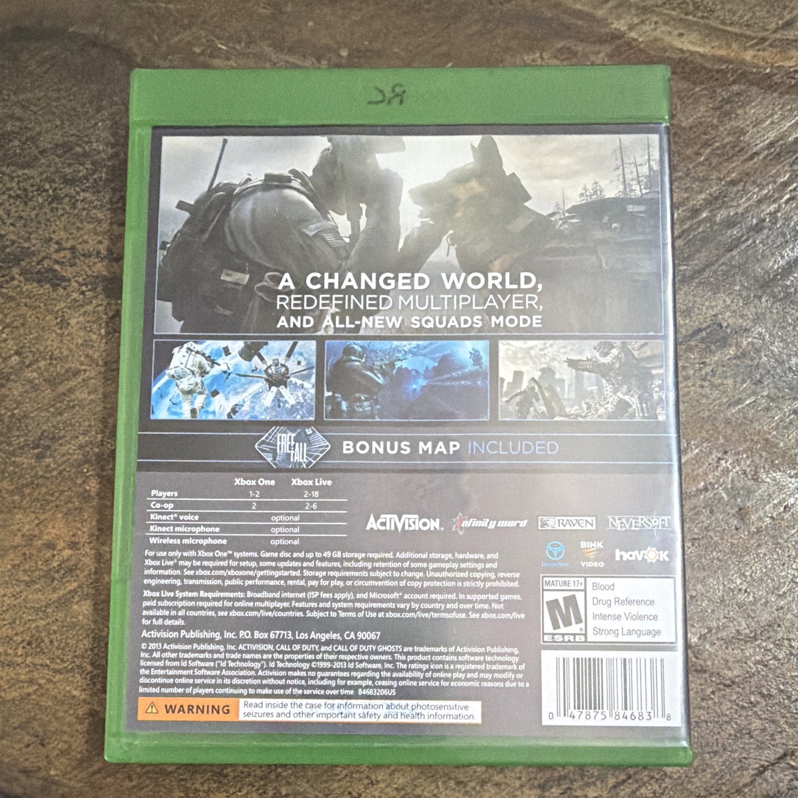 Call of Duty: Ghosts M-Mature Multiplayer Xbox One 2013