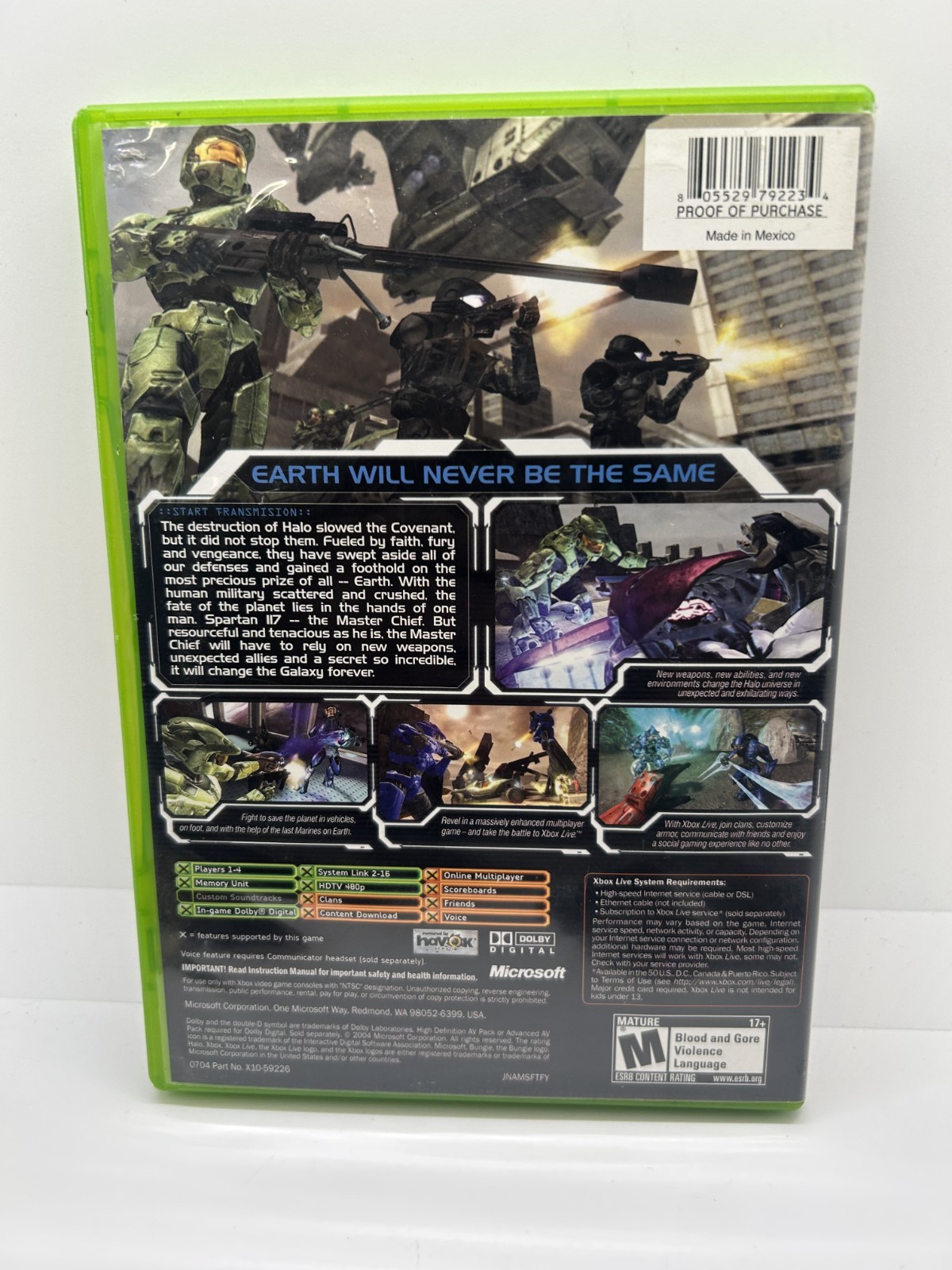 Halo 2 Xbox Original Game CIB 2004 1st Print Complete with Manual Ad + Xbox Live