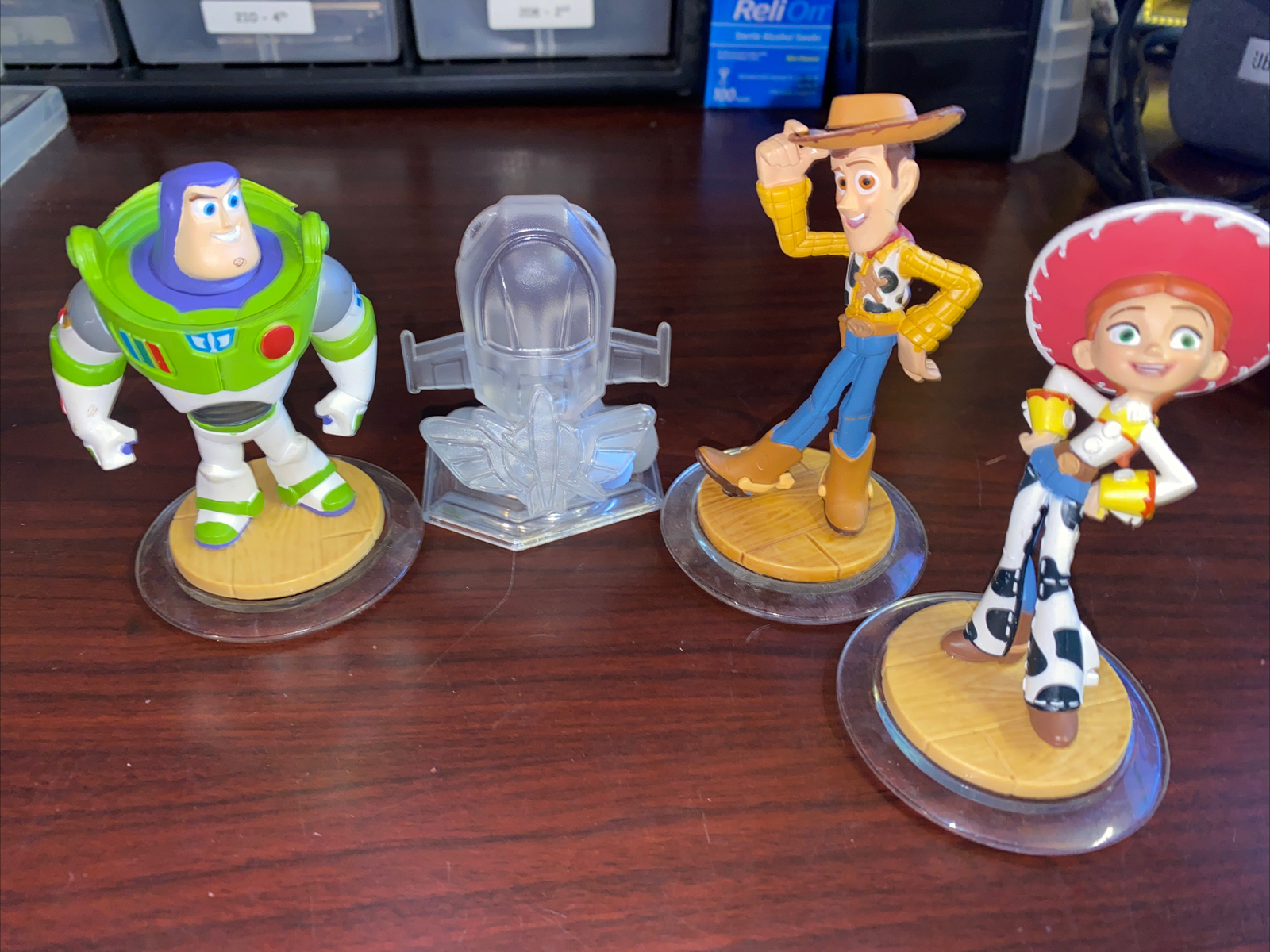 Disney Infinity 1.0 Toy Story Buzz Lightyear Woody Jessie Crystal Figures Set