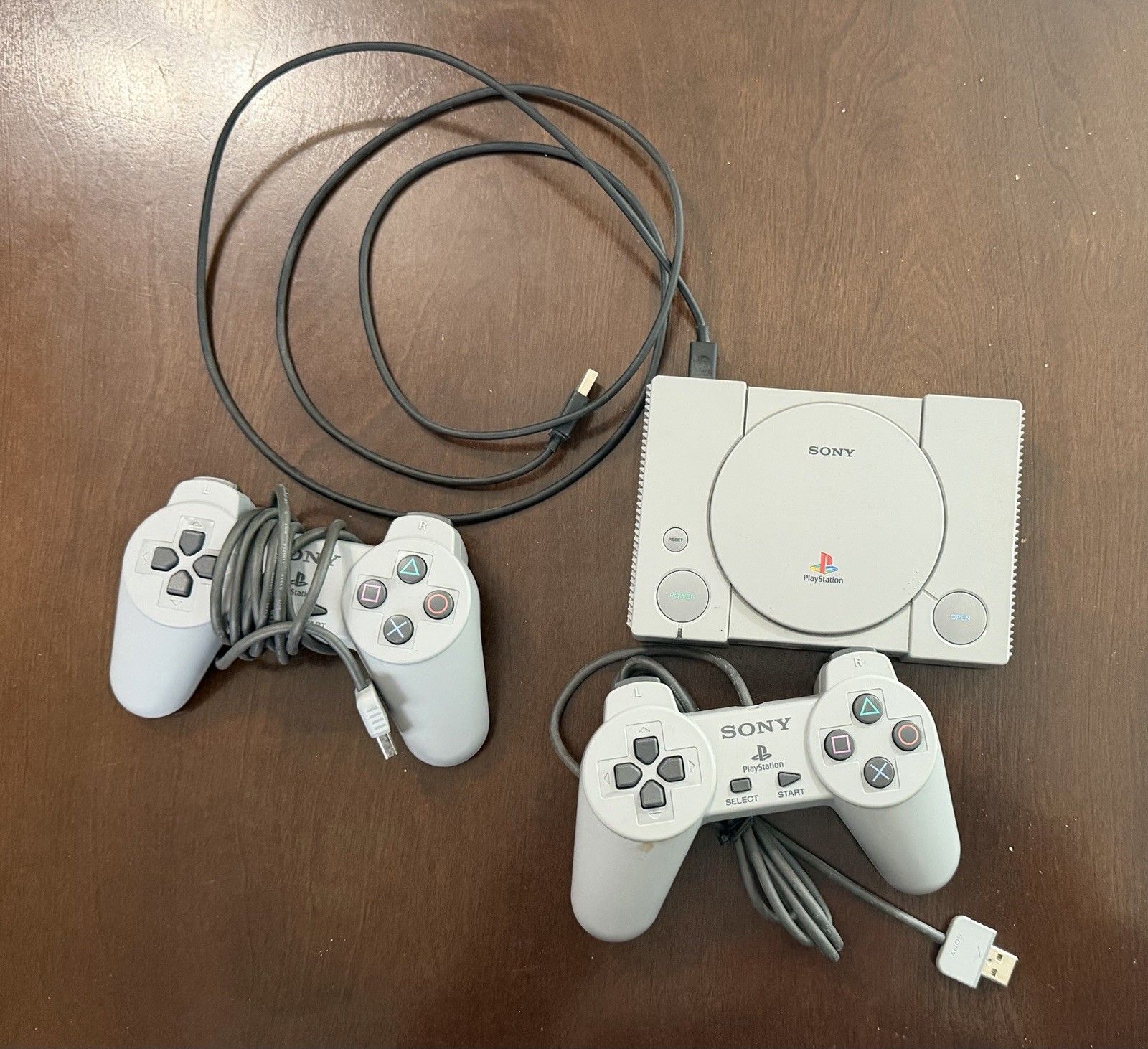 PlayStation PS1 Classic Mini Gray Console W/ 2 Controllers