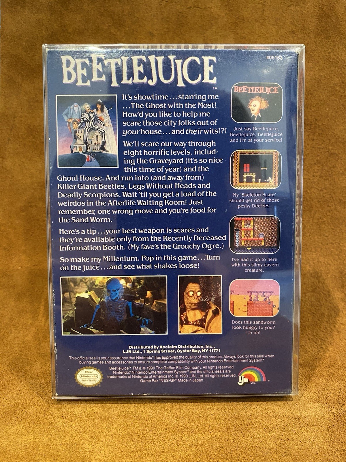 Beetlejuice (Nintendo NES) AUTHENTIC BOX + GAME & BOX PROTECTOR – NO MANUAL!