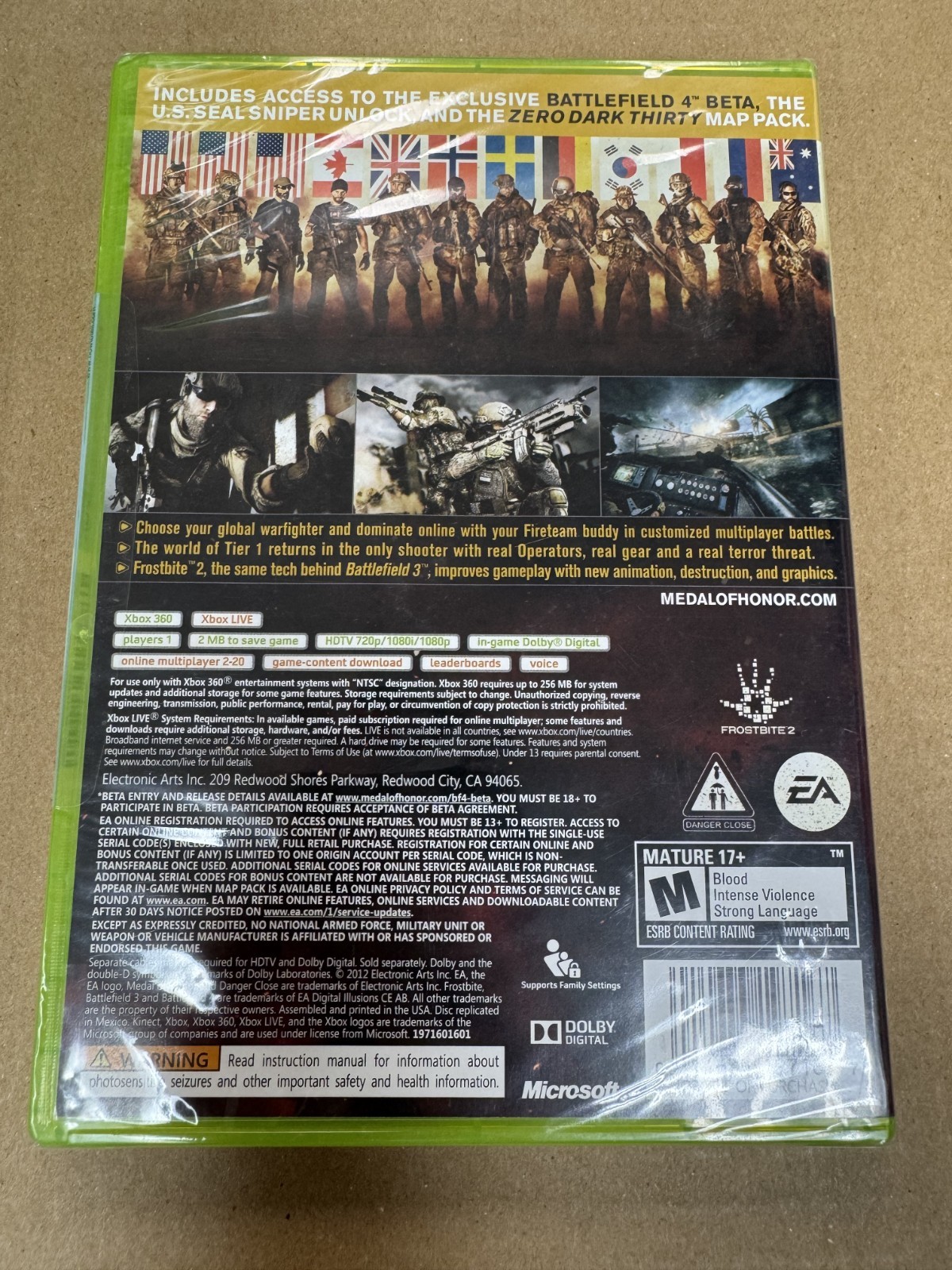 Medal of Honor Warfighter Limited Edition Microsoft Xbox 360 New Sealed
