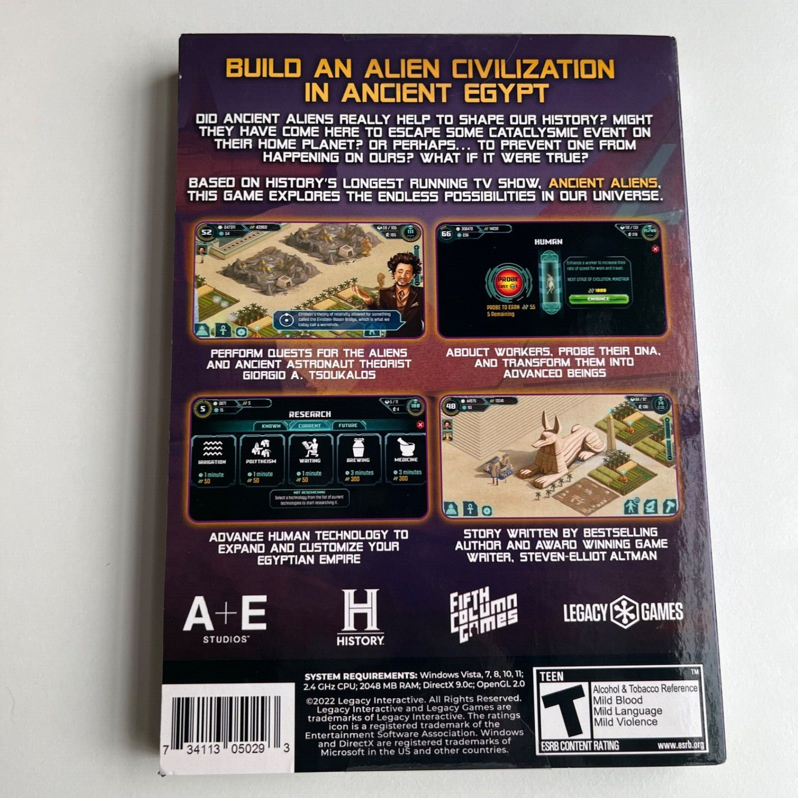 Ancient Aliens: The Game PC DVD-ROM + Bonus Digital Code NEW SEALED