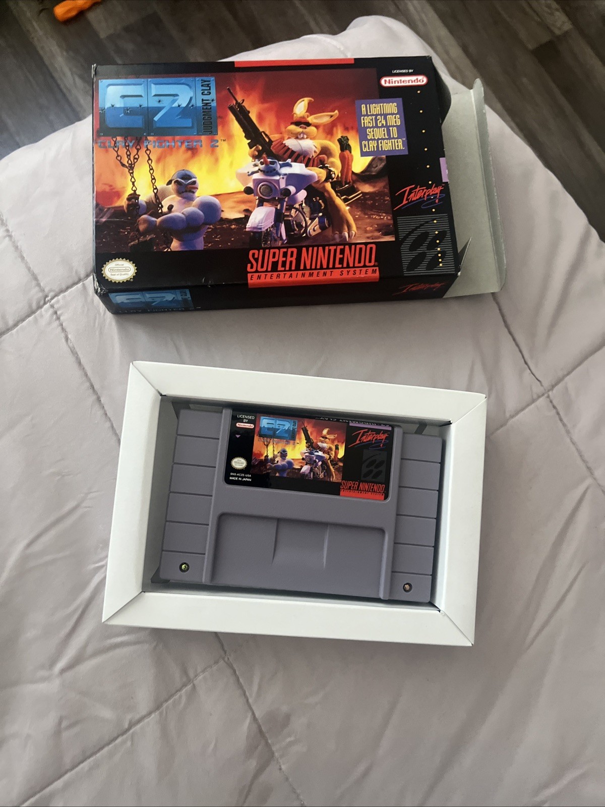 C2 ClayFighter 2 Judgment Clay – Super Nintendo SNES in box NO Manual