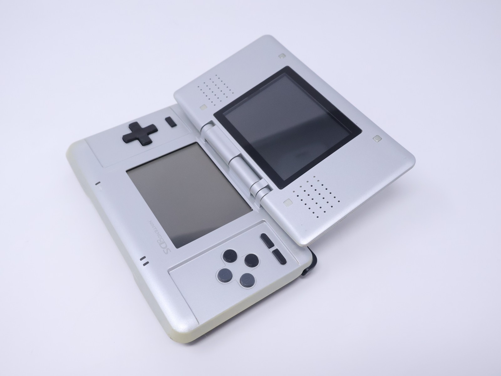 Nintendo DS Handheld Console Tested Working Titanium Silver w/ Charger & Stylus