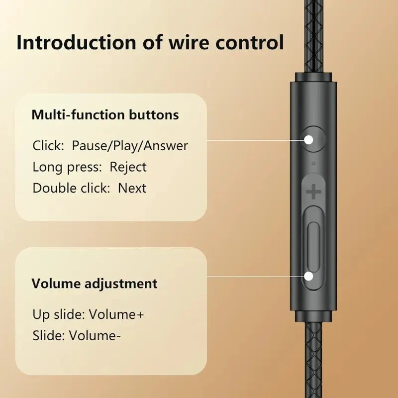 90° Jack Wired Gaming Headset With Mic Type-C 3.5mm For Samsung S24 S23 iPhone