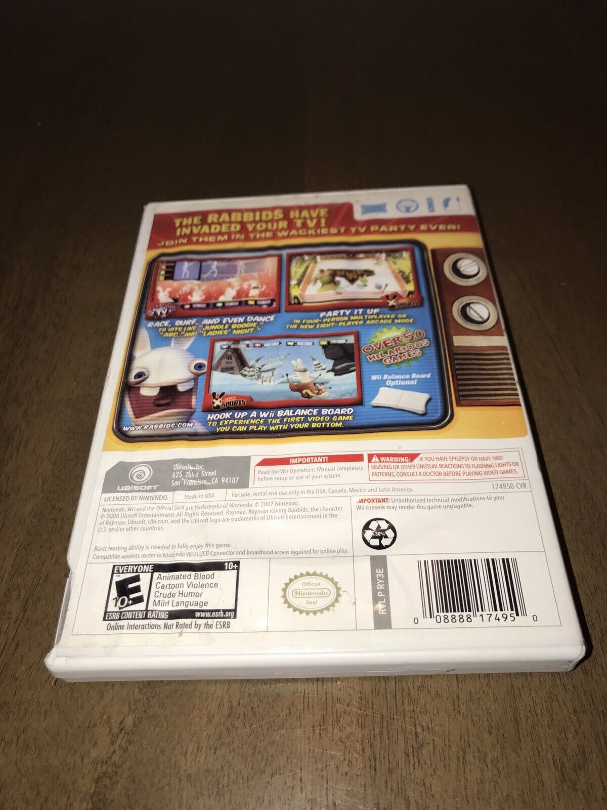 Rayman Raving Rabbids TV Party (Wii, 2008) COMPLETE Tested (7)!