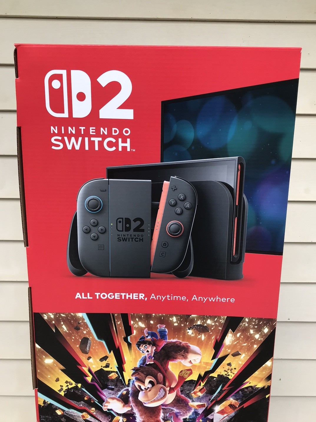 Nintendo Switch 2 store display5ft•Donkey Kong Bananza•Mario Kart World•Zelda