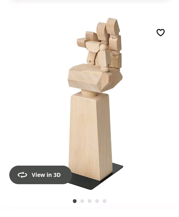 NEW Sealed Box Ikea Lanespelare Beech Wood Moveable Poseable Hand Form Stand