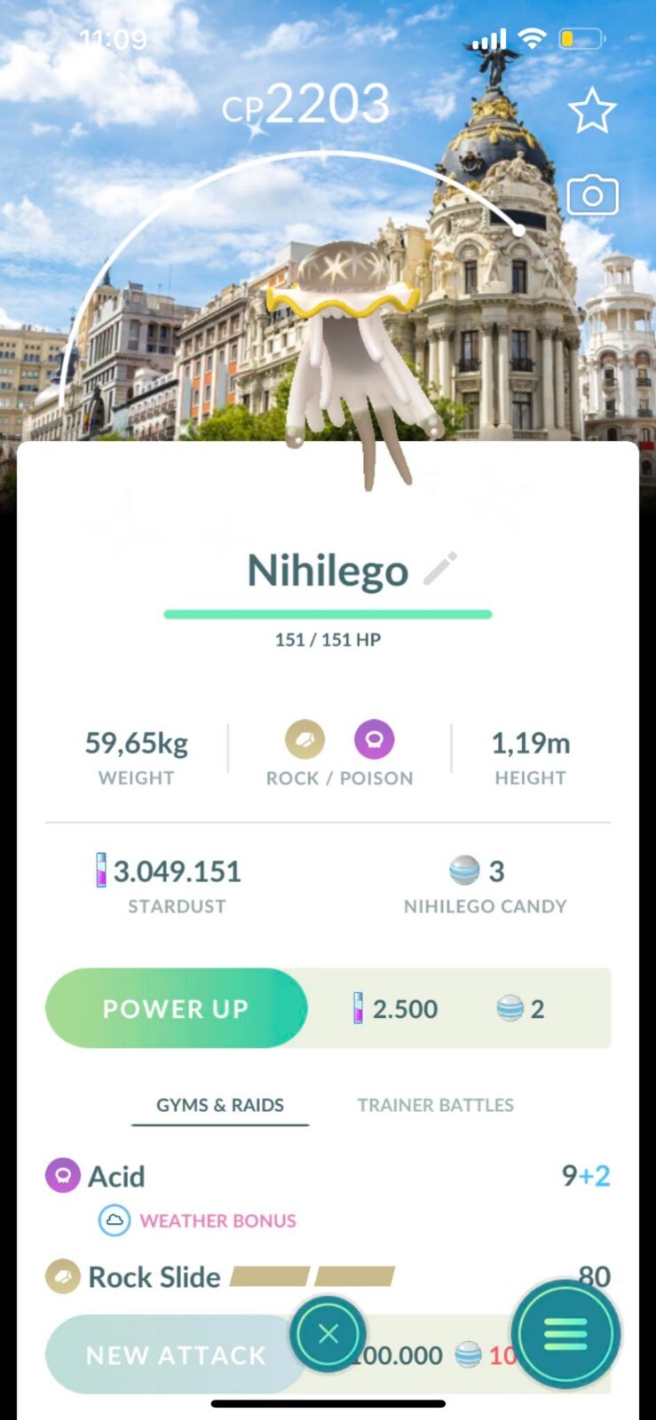 Shiny Nihilego Madrid Spain background – TRADE