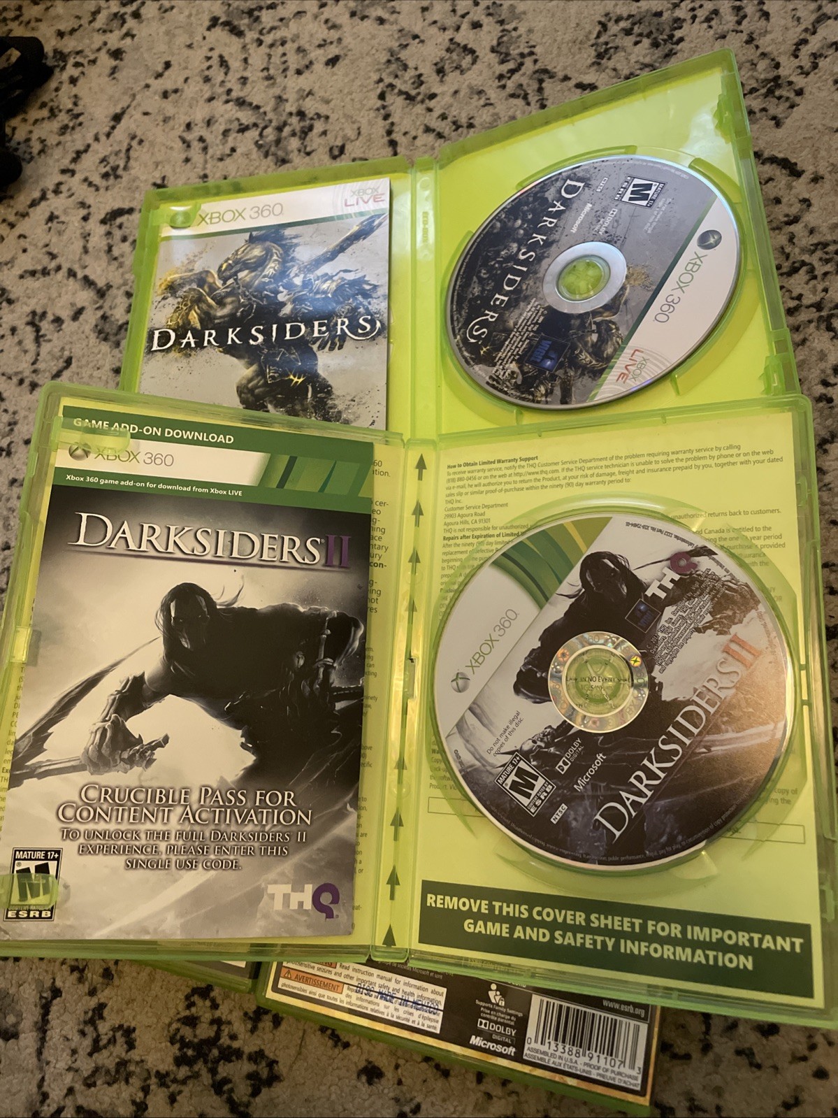 Dragon’s Dogma Dark Souls Darksiders I & II Xbox 360 Game Lot CIB Very Good