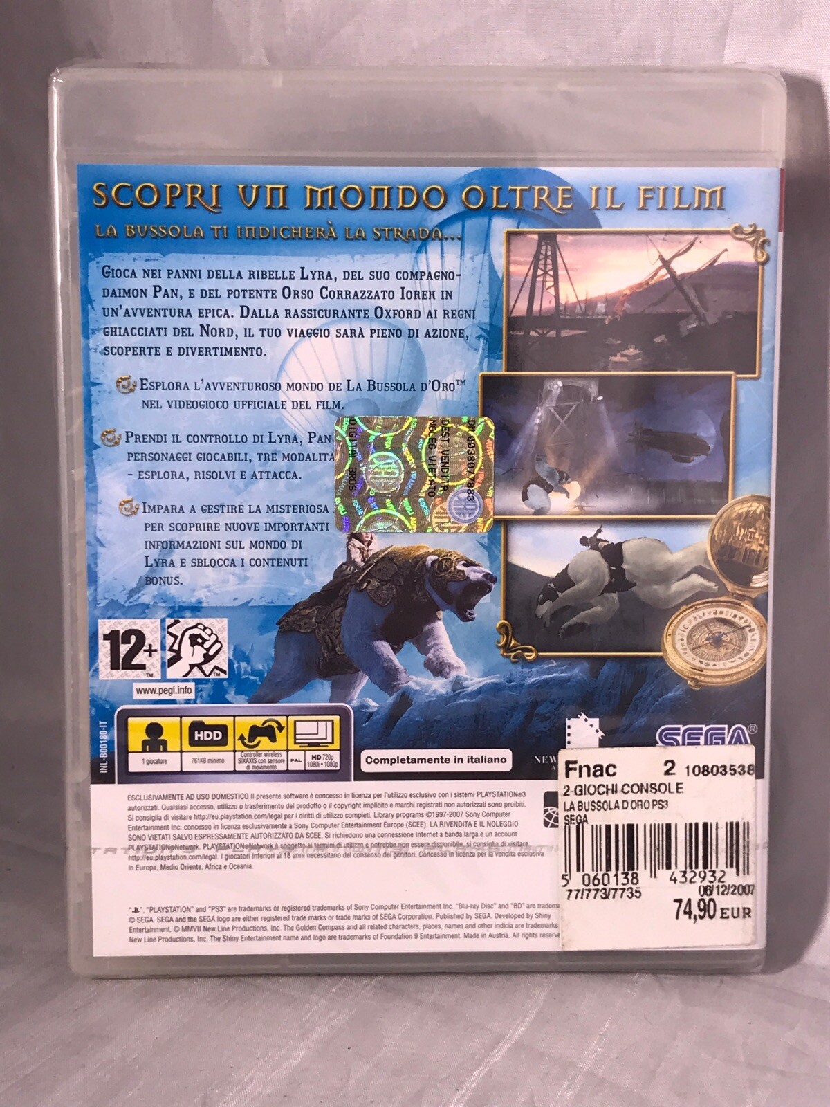 The Golden Compass Sony Ps3 Region 2 Italy Brand New Sealed Collectable Sega