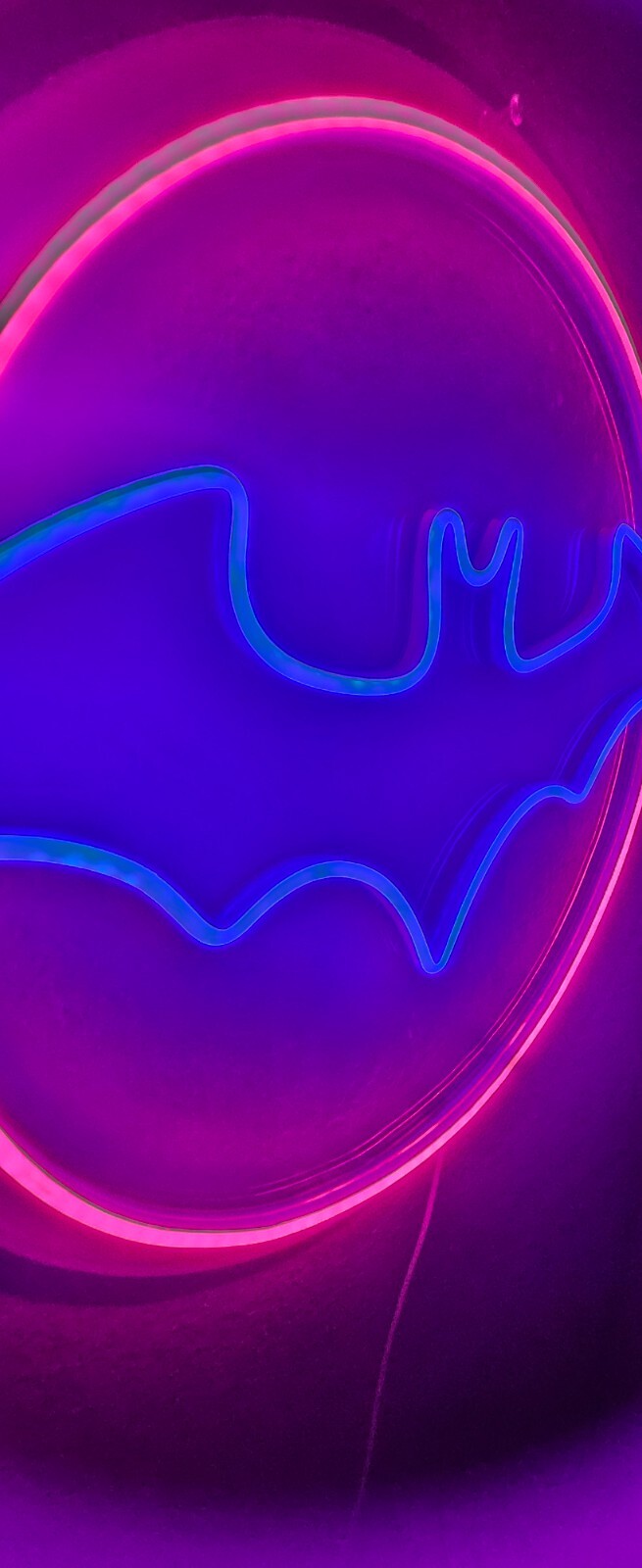 Batman DC comics 16.5 inches diameter neon sign bright pink/blue