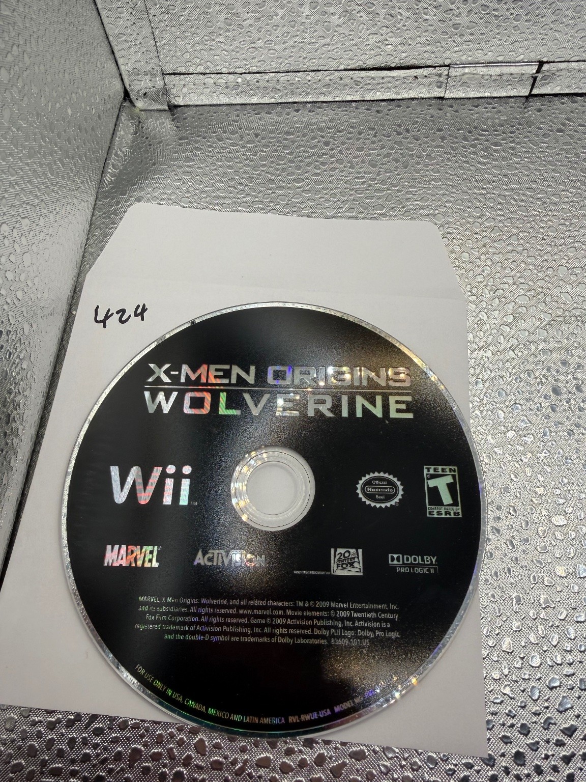X-Men Origins: Wolverine Wii Video Game Marvel Action Adventure