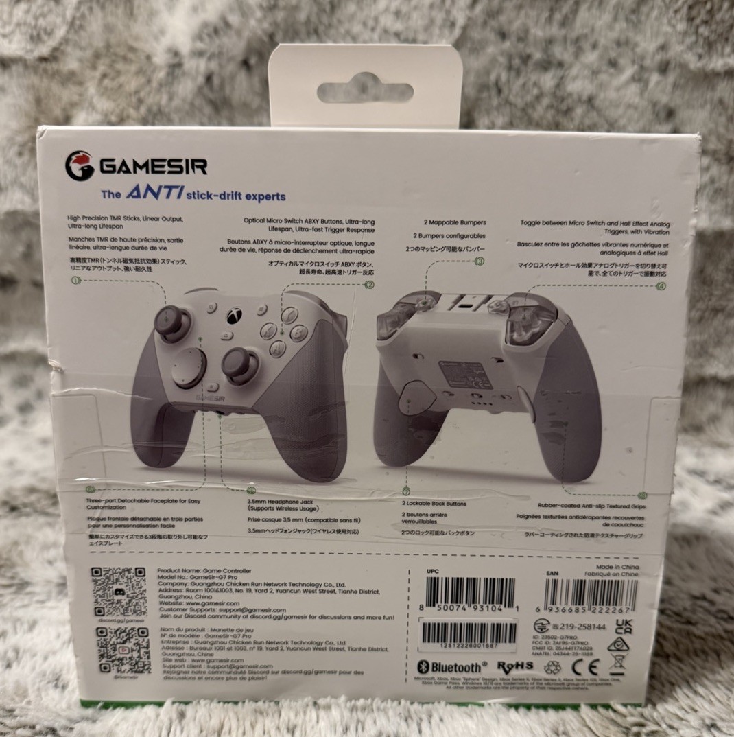 GameSir G7 Pro Tri-Mode Wired Xbox / PC Wireless Controller – White