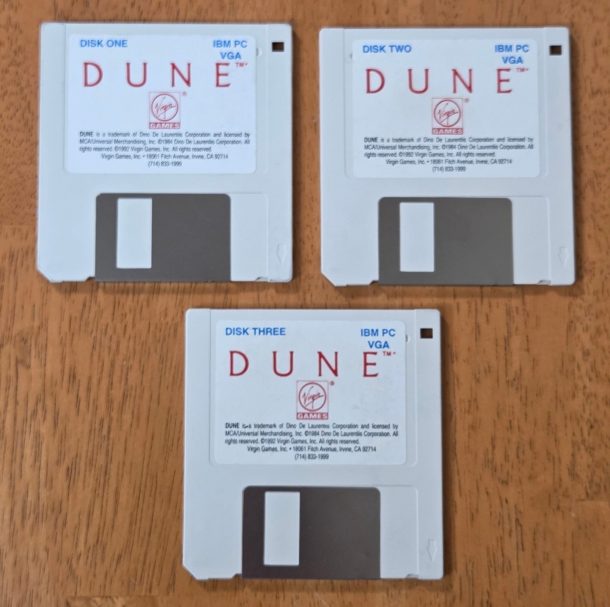 Dune Virgin Games Kyle MacLachllan Cover IBM PC Big Box 3.5″ Complete CIB 1992