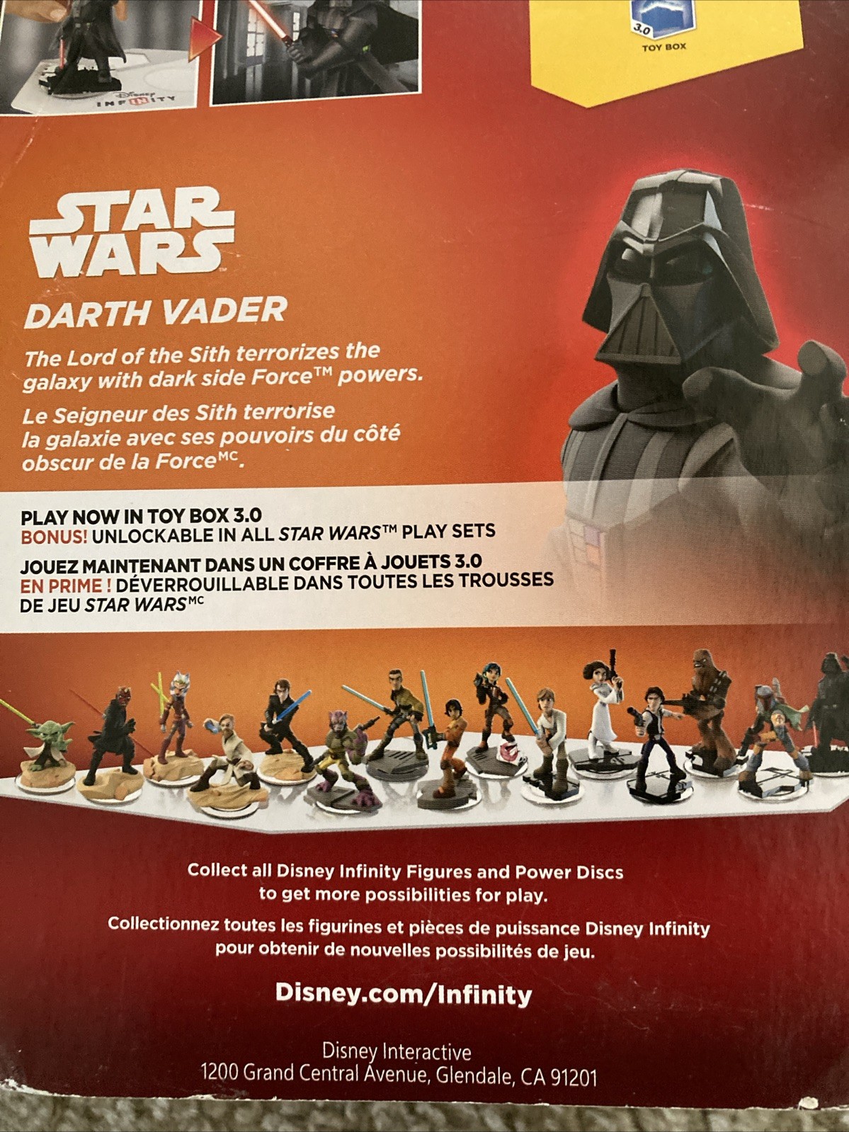 Disney Star Wars Infinity 3.0 Edition Darth Vader Figure New in Box